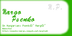 margo psenko business card